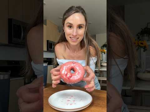 How about a strawberry glazed donut? 🌸 #donuts #baking #sourdough #recipe #dessert
