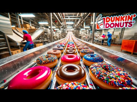 How Millions of Dunkin' Donuts Are Made in a Factory | Donuts Factory Process