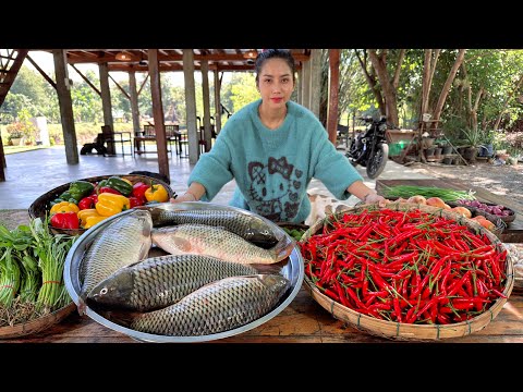 How to cook fish crispy with chili recipe in my countryside recipe – Amazing cooking