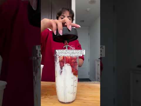 How to make 3 ingredient greek yogurt ice cream! #shorts