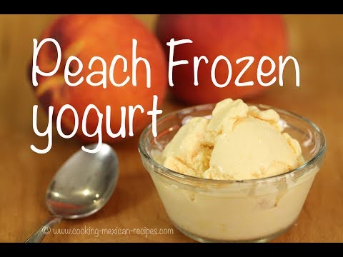 How To Make Creamy Frozen Yogurt | Peach  Frozen Yogurt | Rockin Robin Cooks