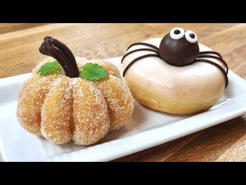 How to Make Easy Halloween Donuts at Home🕷Simple Donuts Recipe