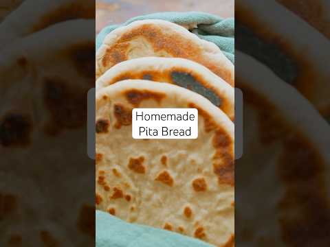 How to make Pita bread at home! (Pita Recipe) #shorts #pita