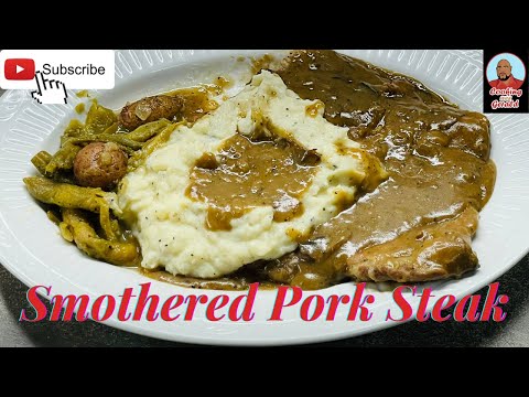 How to make Smothered Pork Steak! | Quick and easy make smothered pork steak and mashed potatoes!