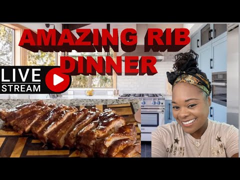 In The Kitchen With Gina Young Is going live! Cooking BBQ Ribs Tutorial