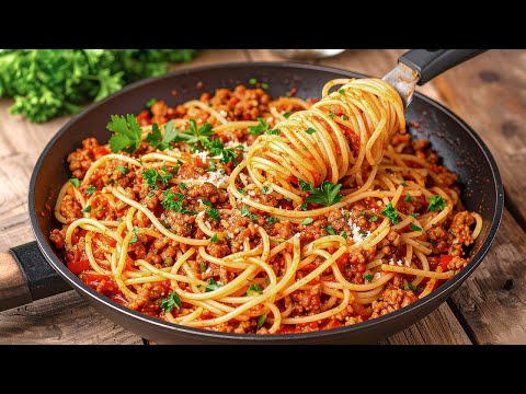 Incredibly delicious spaghetti in 15 minutes! A simple and delicious pasta recipe for dinner!