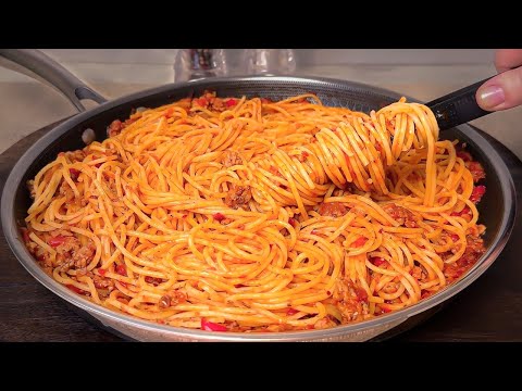 Incredibly delicious spaghetti in 15 minutes! A simple and delicious pasta recipe for dinner!