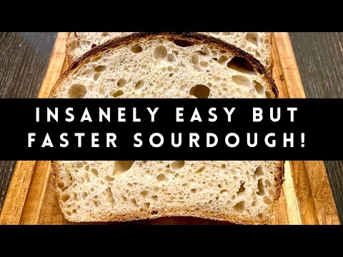 Insanely Easy SAME DAY Sourdough Bread Recipe | No Knead | No Dutch Oven | No Stand Mixer