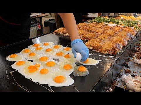 Japanese Style Egg Bacon Pancakes – Japanese Street Food