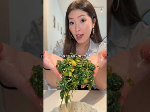 KOREAN SPINACH BANCHAN: 5 minute recipe!