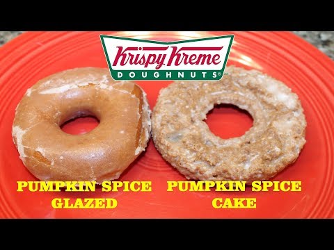 Krispy Kreme Pumpkin Spice Glazed Doughnut & Pumpkin Spice Cake Doughnut Review