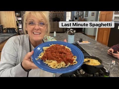 Last Minute Spaghetti #bigfamily #cooking #livinglarge #dinner #justthebells10
