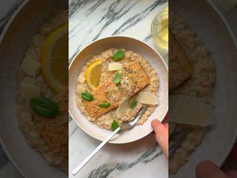 Lemon-Dill Salmon Filets With Creamy Lemon Risotto Recipe