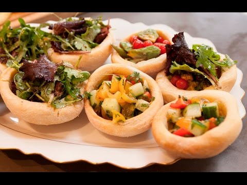 MAELLE AND RICHARD  MAKE  INDIVIDUAL SALADS IN MINI BREAD ‘BOWLS’