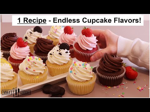 Make assorted Cupcakes USING 1 RECIPE! 🧁