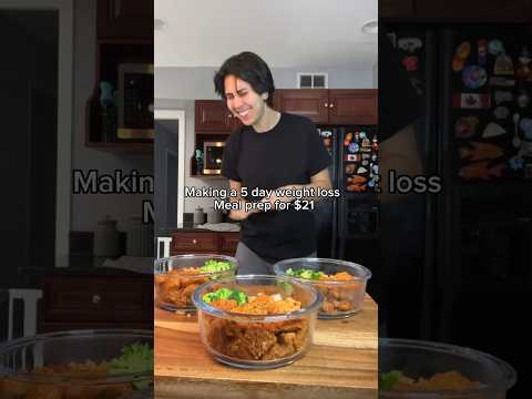Making a 5 day weight loss meal prep for $21 #food #cooking #weightloss #mealprep