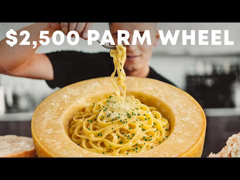 Making Pasta In A $2500 Cheese Wheel
