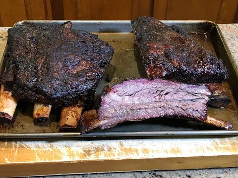 Maple Bourbon "Dino" Beef Ribs on the Gateway Drum Smoker
