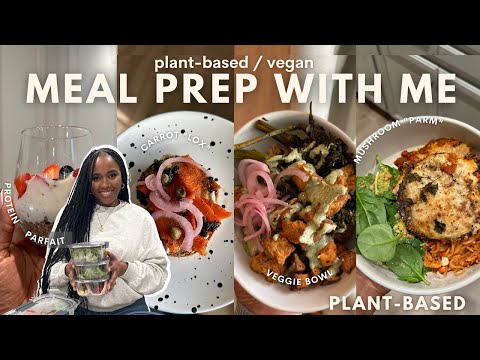 meal prep with me episode 6 | plant-based/vegan | grocery haul | focused on plant protein