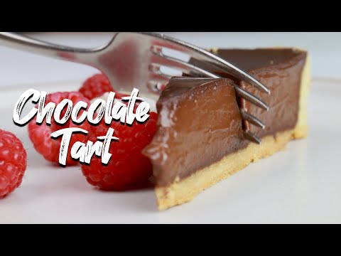 Melt In The Mouth Chocolate Tart | Baked Chocolate Tart Recipe