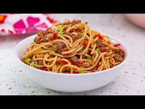 MINCED MEAT SPAGHETTI | MINCED MEAT PASTA | SPAGHETTI MINCE | THE KITCHEN MUSE