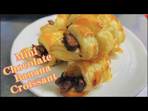 MINI CHOCOLATE BANANA CROISSANT RECIPE | OFELIA JAPAN #chocolatebananacroissant #yummylicious