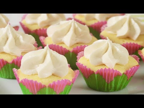 Mini Vanilla Cupcakes Recipe Demonstration – Joyofbaking.com