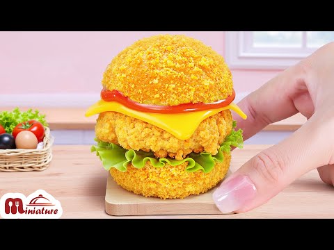 Miniature Burger Masterpiece 🍔 | Delicious Tiny Burger Recipe | ASMR Cooking by Miniature Cooking