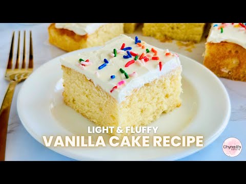 Moist and Fluffy Vanilla Cake Recipe | Easy Step-by-Step Beginner-Friendly Recipe