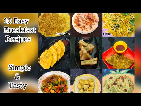 monday to friday 10 minute breakfast recipes | 5 झटपट नाश्ते मिनटों में | 10 easy breakfast recipes