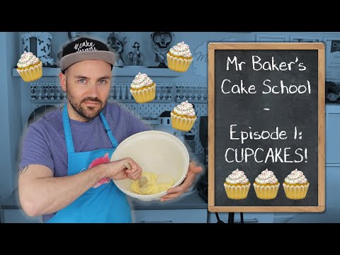 Mr Baker's Cake School – Episode 1: Vanilla Cupcakes | Children's Baking | How To | Home Schooling