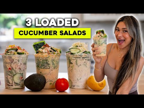 My Most Popular CUCUMBER SALADS! Low Carb + High Protein