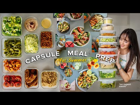 My summer “capsule meal prep” method for easy meals all week (no repeats!)