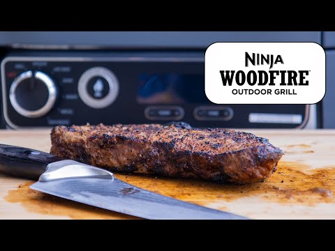 Ninja Woodfire Grill Test! Grilling and Smoking a NY Strip Steak!!!