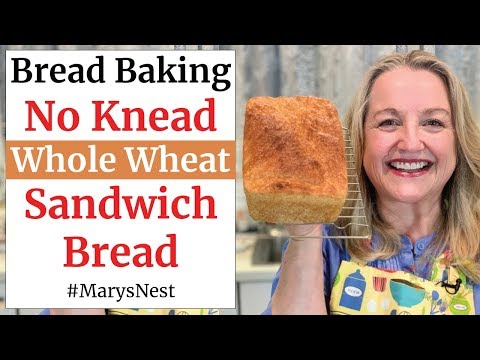 No Knead WHOLE WHEAT Sandwich Bread – No Knead Bread Recipe for Making Super Soft Homemade Bread