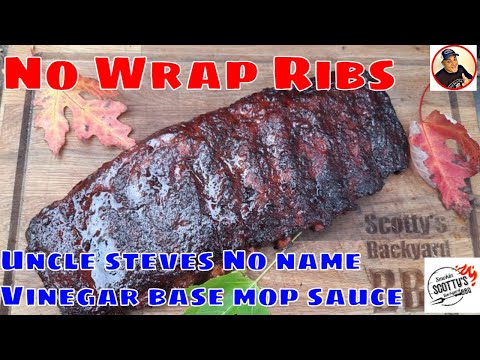 No Wrap Ribs  with mop sauce