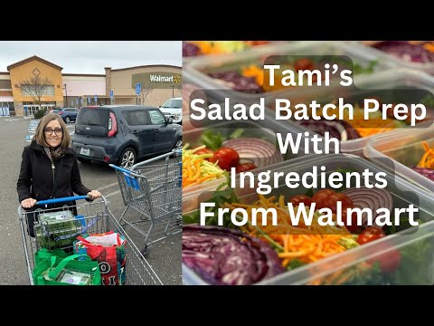 Nutmeg Notebook Weekly Salad Batch Prep with products from Walmart