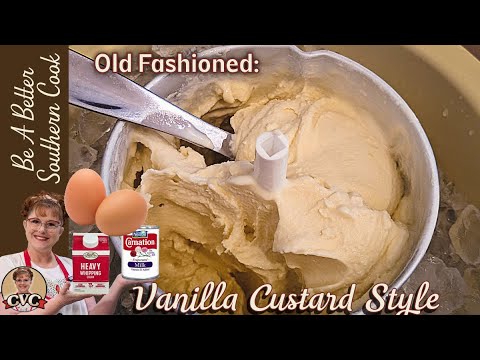 Old Fashioned Homemade Vanilla Ice Cream – Cooked Custard – Step by Step – How to Cook Tutorial