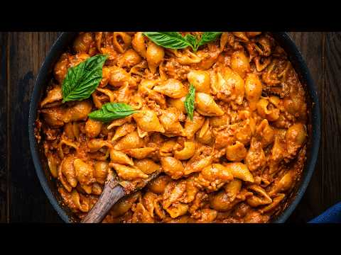 One-Pot Creamy Beef and Shells – Easy Back To School Meal