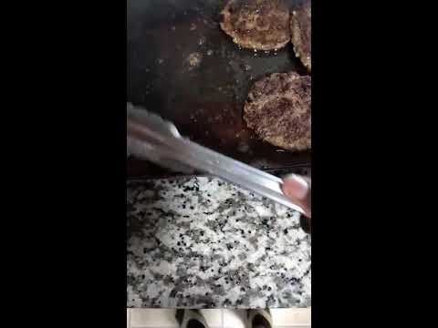 Pan frying juicy burger patties || beef#asmrsounds