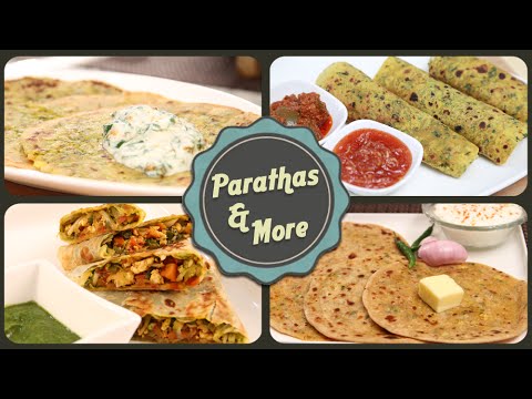 Paranthas And More – Indian Flat Bread Recipes – Easy To Make Kids Lunchbox / Tiffin Recipes