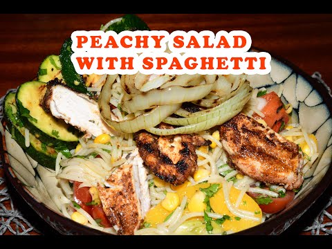 PEACHY SALAD WITH SPAGHETTI | ITALIAN CUISINE | DINNER GUIDE