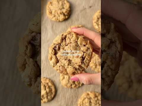 Peanut Butter Oatmeal Cookies – ingredients below