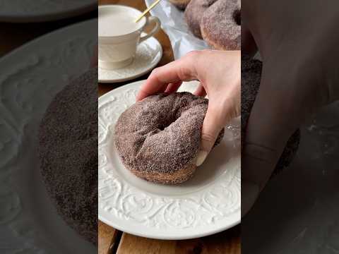 perfect classic cinnamon sugar donuts 🍩☕️🤎 #donuts #baking #recipe #breakfast #softdonuts #brunch