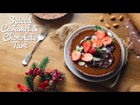 Perfect Tart Recipe | Spiced Caramel & Chocolate Tart Recipe | Christmas Desserts Recipes | #IFNLive