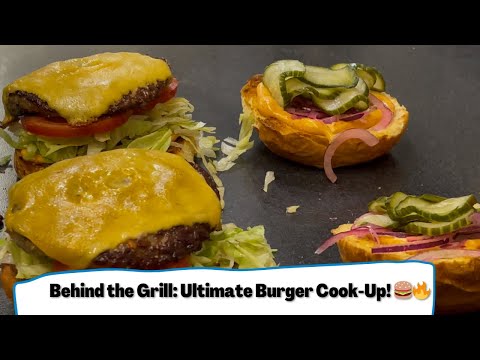 Perfecting the Art of Burger Making in a Restaurant 🍔 | Behind the Grill | Making Juicy Burgers 🍔🍔