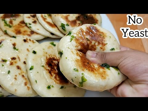 Pita Bread in 10 minutes without Yeast ! No Oven!  Anyone Can Make! Pita Bread Recipe