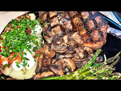 PK Grill w/ GrillGrates Steak Dinner