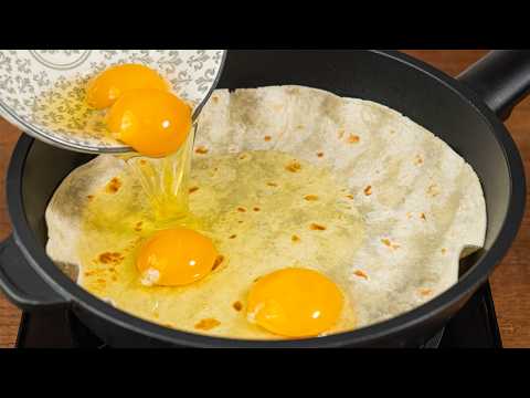Pour 4 eggs on the tortilla and you'll be amazed at the results! Simple & delicious