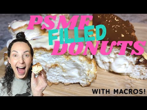 PSMF FILLED donuts with macros!  | PSMF bread Recipes | PSMF donut recipe | PSMF donuts | janetgreta